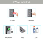 Αργιλίου κραμάτων TTlock Tuya WiFi ψηφιακή κλειδαριά πορτών δακτυλικών αποτυπωμάτων έξυπνη με το κλειδί καρτών κωδικού πρόσβασης